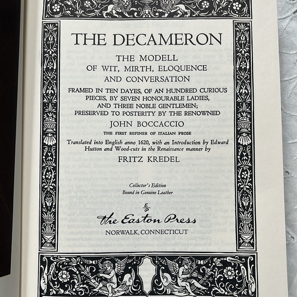 The Decameron by Boccaccio Leather Collector’s Edition Publisher: Easton Press - Picture 7 of 13